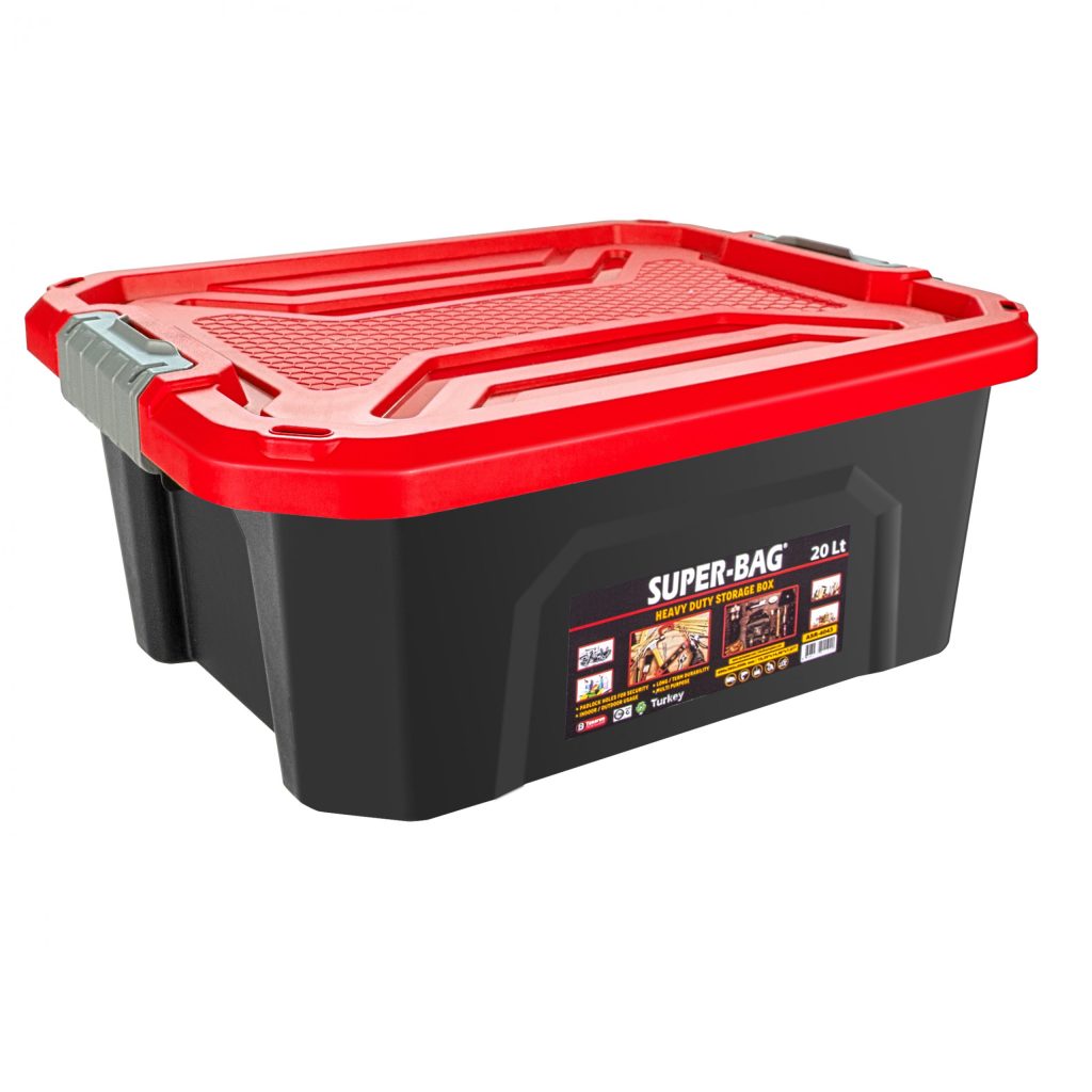 ASR-4044 Superbag Saklama Kutusu Renkli Kapak 30 LT